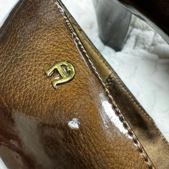 Etienne Aigner Haven Metallic Bronze Patent Heels Size 9M - Picture 3 of 14